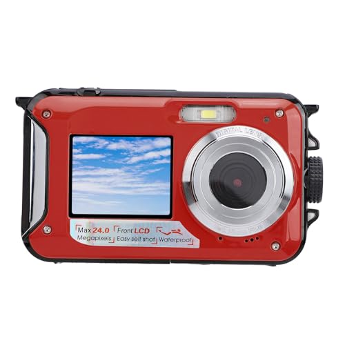 Amazon.co.jp: 2.7K 水中カメラ、デュアルスクリーン付き 11FT 防水